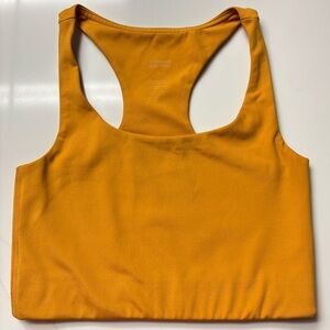 Girlfriend Collective Paloma Sports Bra in Gold size Small